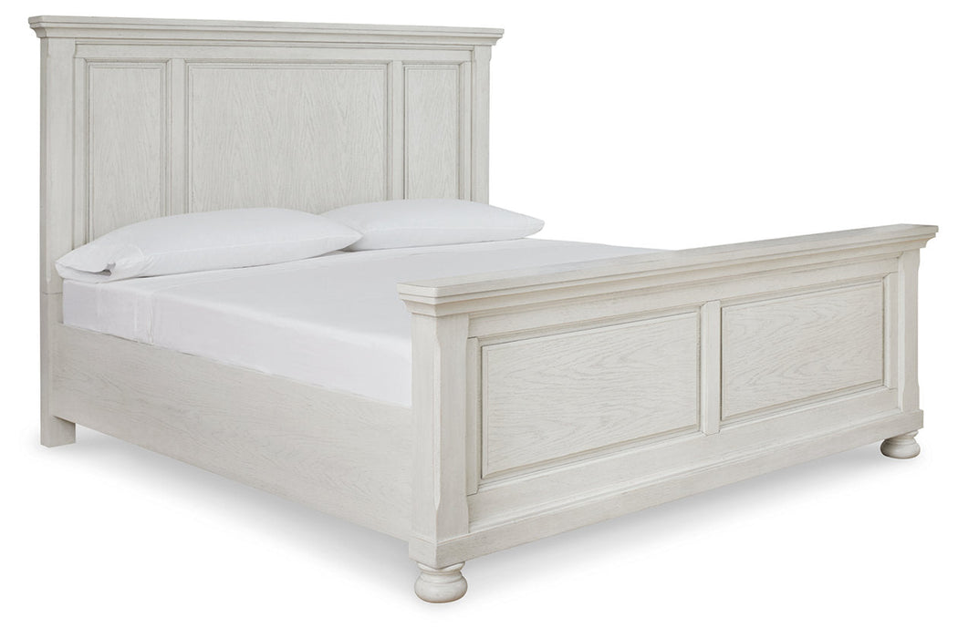 Robbinsdale Antique White King Panel Bed - SET | B742-56 | B742-58 | B742-97 - Vega Furniture