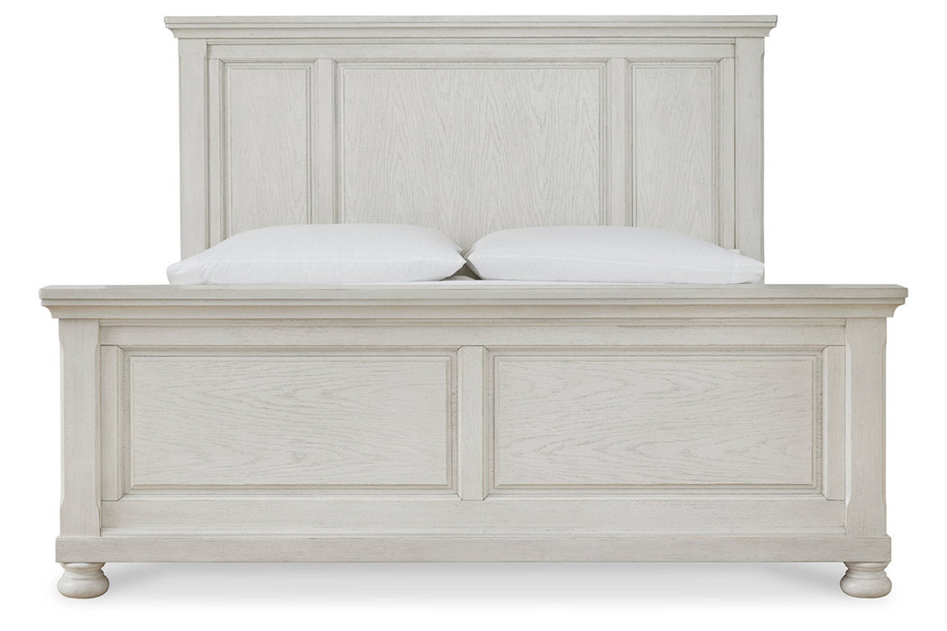 Robbinsdale Antique White King Panel Bed - SET | B742-56 | B742-58 | B742-97 - Vega Furniture