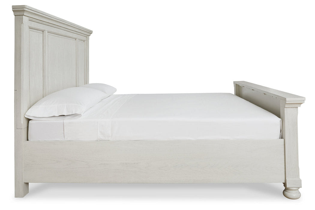 Robbinsdale Antique White King Panel Bed - SET | B742-56 | B742-58 | B742-97 - Vega Furniture
