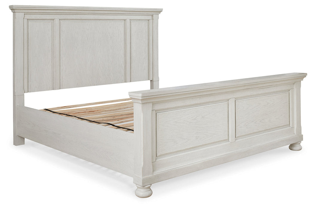 Robbinsdale Antique White Queen Panel Bed - SET | B742-54 | B742-57 | B742-96 - Vega Furniture