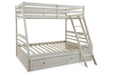 Robbinsdale Antique White Twin over Full Bunk Bed with Storage - SET | B742-50 | B742-58P | B742-58R - Vega Furniture