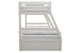 Robbinsdale Antique White Twin over Full Bunk Bed with Storage - SET | B742-50 | B742-58P | B742-58R - Vega Furniture