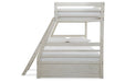 Robbinsdale Antique White Twin over Full Bunk Bed with Storage - SET | B742-50 | B742-58P | B742-58R - Vega Furniture