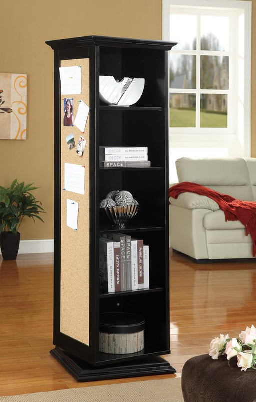 Robinsons Black Swivel Accent Cabinet with Cork Board - 910083 - Vega Furniture