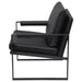 Rosalind Upholstered Track Arms Accent Chair Black and Gummetal - 903021 - Vega Furniture