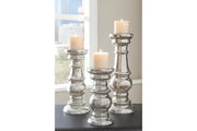 Rosario Silver Finish Candle Holder, Set of 3 - A2000249 - Vega Furniture