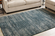 Rosebend Navy Medium Rug - R406172 - Vega Furniture