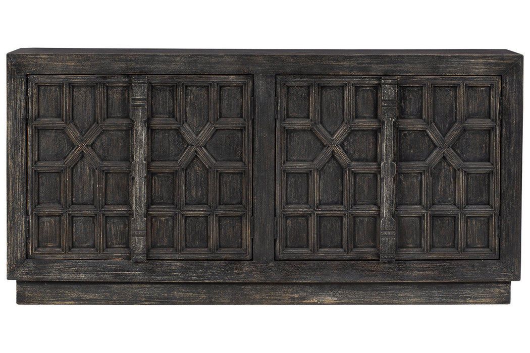 Roseworth Distressed Black Accent Cabinet - A4000309 - Vega Furniture