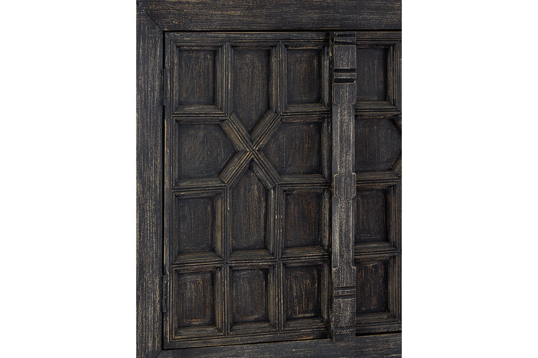 Roseworth Distressed Black Accent Cabinet - A4000309 - Vega Furniture