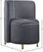 Rotunda Grey Velvet Chair - 518Grey-C - Vega Furniture