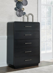 Rowanbeck Black Chest of Drawers - B821-46 - Vega Furniture