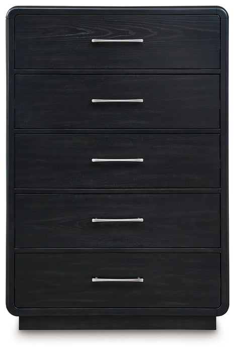 Rowanbeck Black Chest of Drawers - B821-46 - Vega Furniture