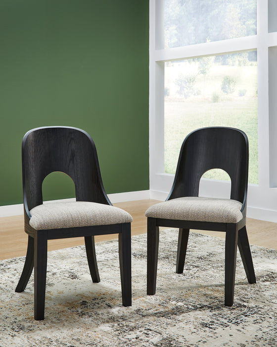 Rowanbeck Black Dining Chair, Set of 2 - D821-01 - Vega Furniture