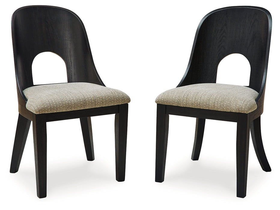 Rowanbeck Black Dining Chair, Set of 2 - D821-01 - Vega Furniture