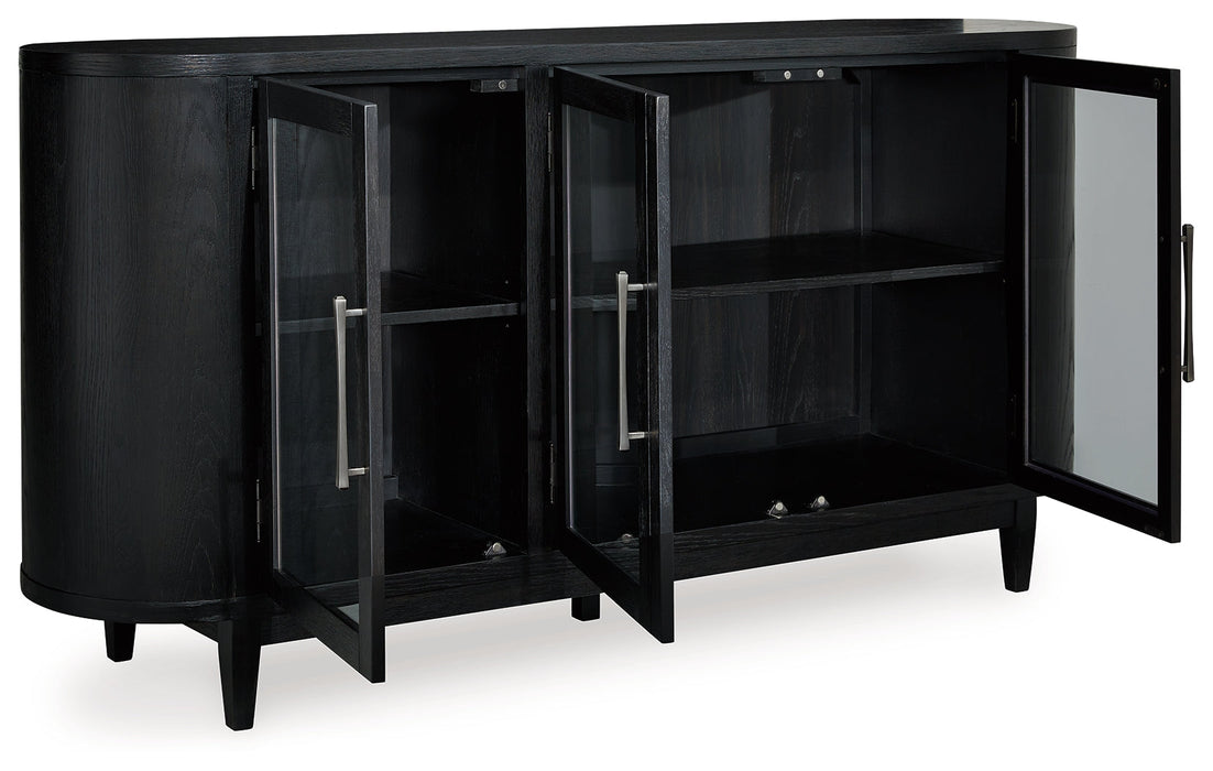 Rowanbeck Black Dining Server - D821-60 - Vega Furniture