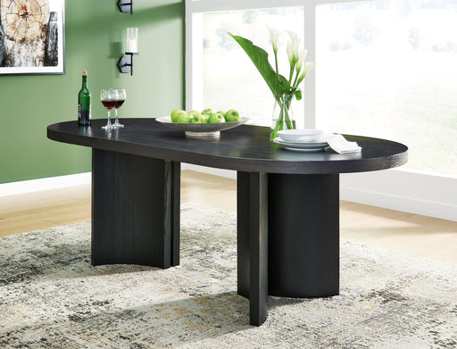 Rowanbeck Black Dining Table - D821-25 - Vega Furniture