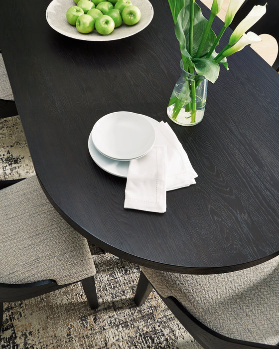 Rowanbeck Black Dining Table - D821-25 - Vega Furniture