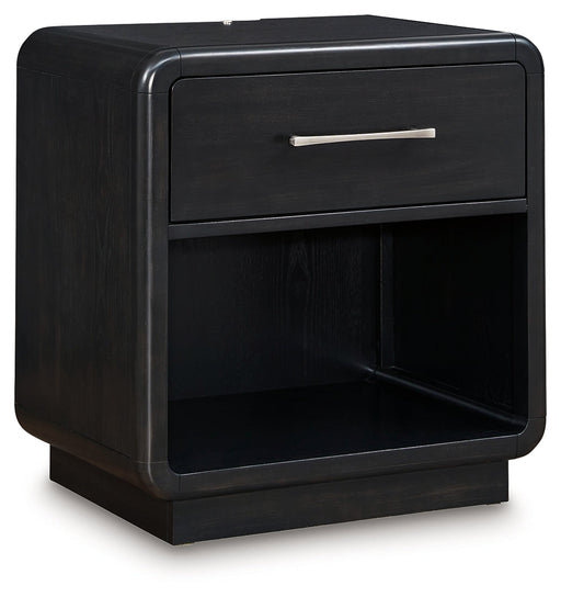 Rowanbeck Black Nightstand - B821-91 - Vega Furniture