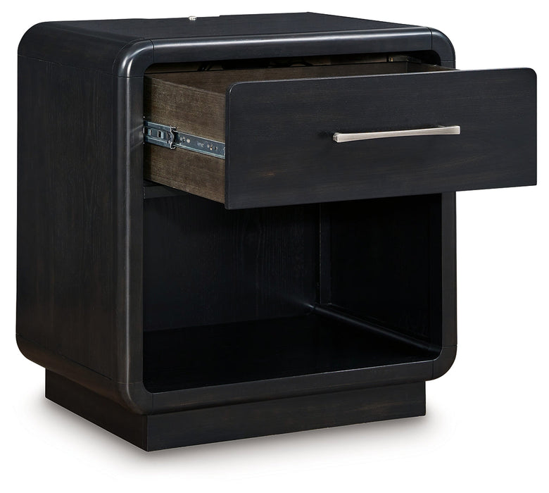 Rowanbeck Black Nightstand - B821-91 - Vega Furniture