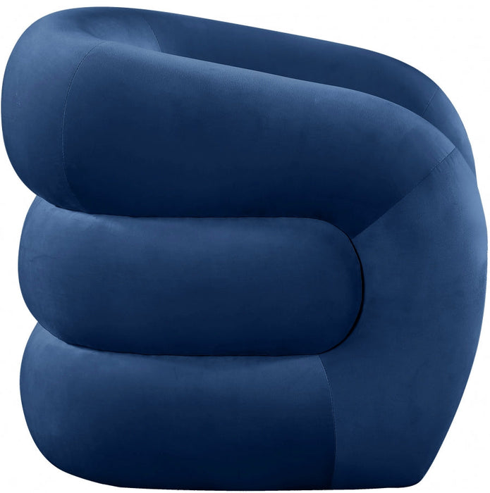 Roxbury Blue Velvet Accent Chair - 525Navy - Vega Furniture