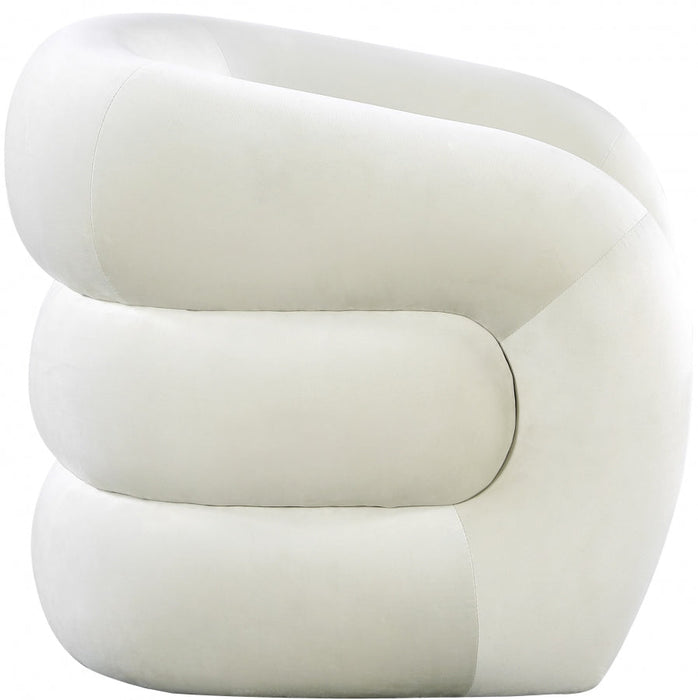 Roxbury Cream Velvet Accent Chair - 525Cream - Vega Furniture