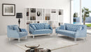 Roxy Light Blue Velvet Chair - 635SkyBlu-C - Vega Furniture