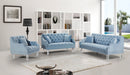 Roxy Light Blue Velvet Sofa - 635SkyBlu-S - Vega Furniture