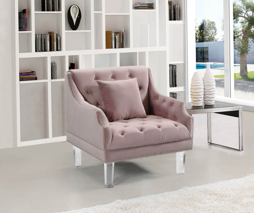 Roxy Pink Velvet Chair - 635Pink-C - Vega Furniture