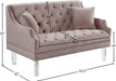 Roxy Pink Velvet Loveseat - 635Pink-L - Vega Furniture