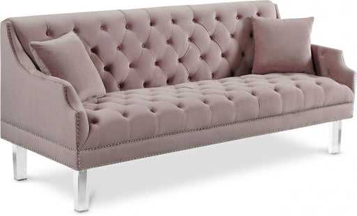 Roxy Pink Velvet Sofa - 635Pink-S - Vega Furniture