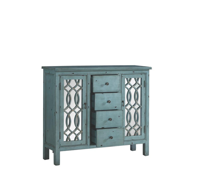 Rue Antique Blue 4-Drawer Accent Cabinet - 950736 - Vega Furniture