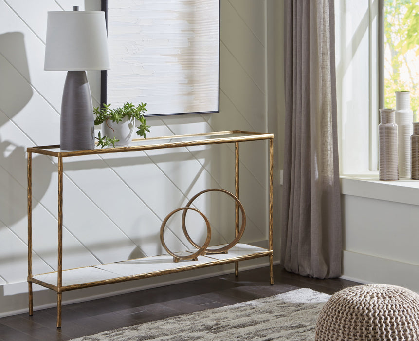 Ryandale Antique Brass Finish Console Sofa Table - A4000443 - Vega Furniture