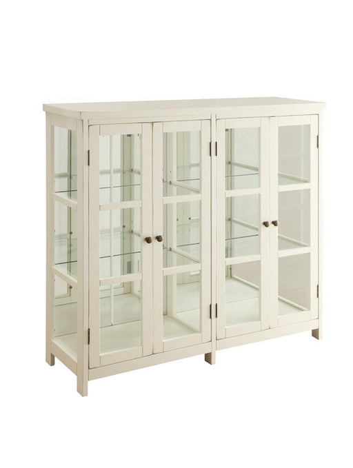 Sable White 4-Door Display Accent Cabinet - 950306 - Vega Furniture