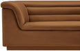 Saddle Cascade Velvet Fabric Loveseat - 192Saddle-L - Vega Furniture