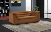 Saddle Cascade Velvet Fabric Loveseat - 192Saddle-L - Vega Furniture