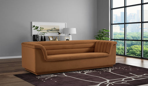 Saddle Cascade Velvet Fabric Sofa - 192Saddle-S - Vega Furniture