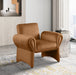 Saddle Fleurette Velvet Accent Chair - 409Saddle - Vega Furniture