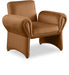 Saddle Fleurette Velvet Accent Chair - 409Saddle - Vega Furniture