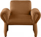 Saddle Fleurette Velvet Accent Chair - 409Saddle - Vega Furniture