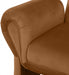 Saddle Fleurette Velvet Accent Chair - 409Saddle - Vega Furniture