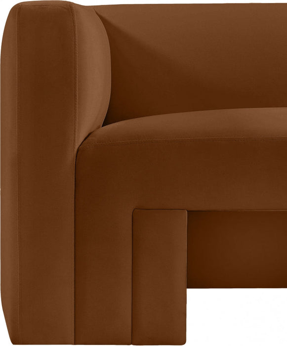 Saddle Henson Velvet Chair - 665Saddle-C - Vega Furniture