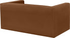 Saddle Henson Velvet Loveseat - 665Saddle-L - Vega Furniture