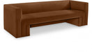 Saddle Henson Velvet Sofa - 665Saddle-S - Vega Furniture