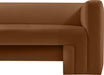 Saddle Henson Velvet Sofa - 665Saddle-S - Vega Furniture