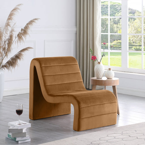 Saddle Ivy Velvet Accent Chair - 403Saddle - Vega Furniture