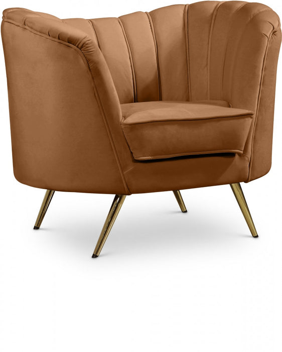 Saddle Margo Velvet Chair - 622Saddle-C - Vega Furniture