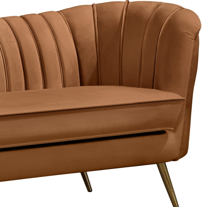 Saddle Margo Velvet Chair - 622Saddle-C - Vega Furniture