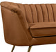 Saddle Margo Velvet Loveseat - 622Saddle-L - Vega Furniture