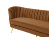 Saddle Margo Velvet Sofa - 622Saddle-S - Vega Furniture