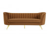 Saddle Margo Velvet Sofa - 622Saddle-S - Vega Furniture